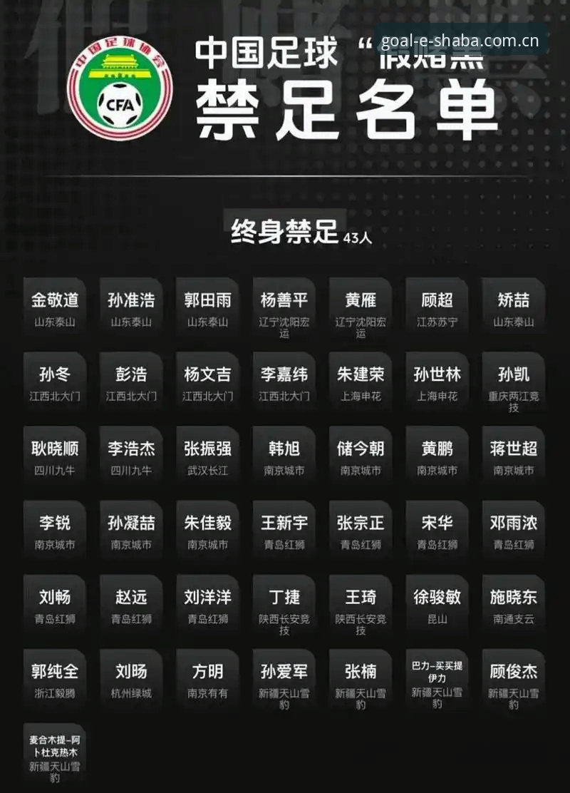 足协第三批禁足名单实战解读：从数据看中国足球反腐的深水区实用指南